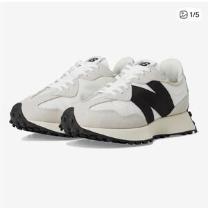 New Balance Women's 327 Cream and Black Sneakers